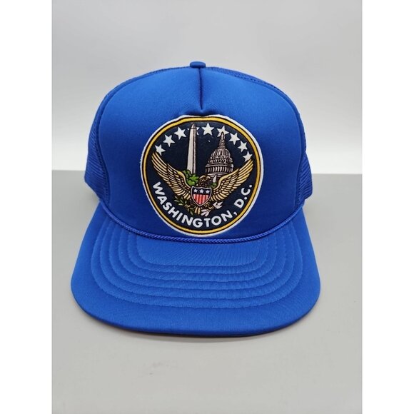 Vintage Washington DC Foam Mesh Trucker Rope Snapback Cap Pre-Owned - Picture 1 of 6